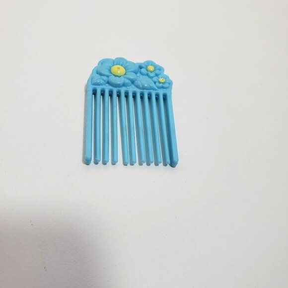 My Little Pony Lily Flutter Comb Pick G1 Blue Yellow Flowers Vintage 80s - Picture 7 of 7